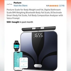BMI Weighing Bluetooth Body Scale,8 Electrodes,Full Body Composition Analyzer